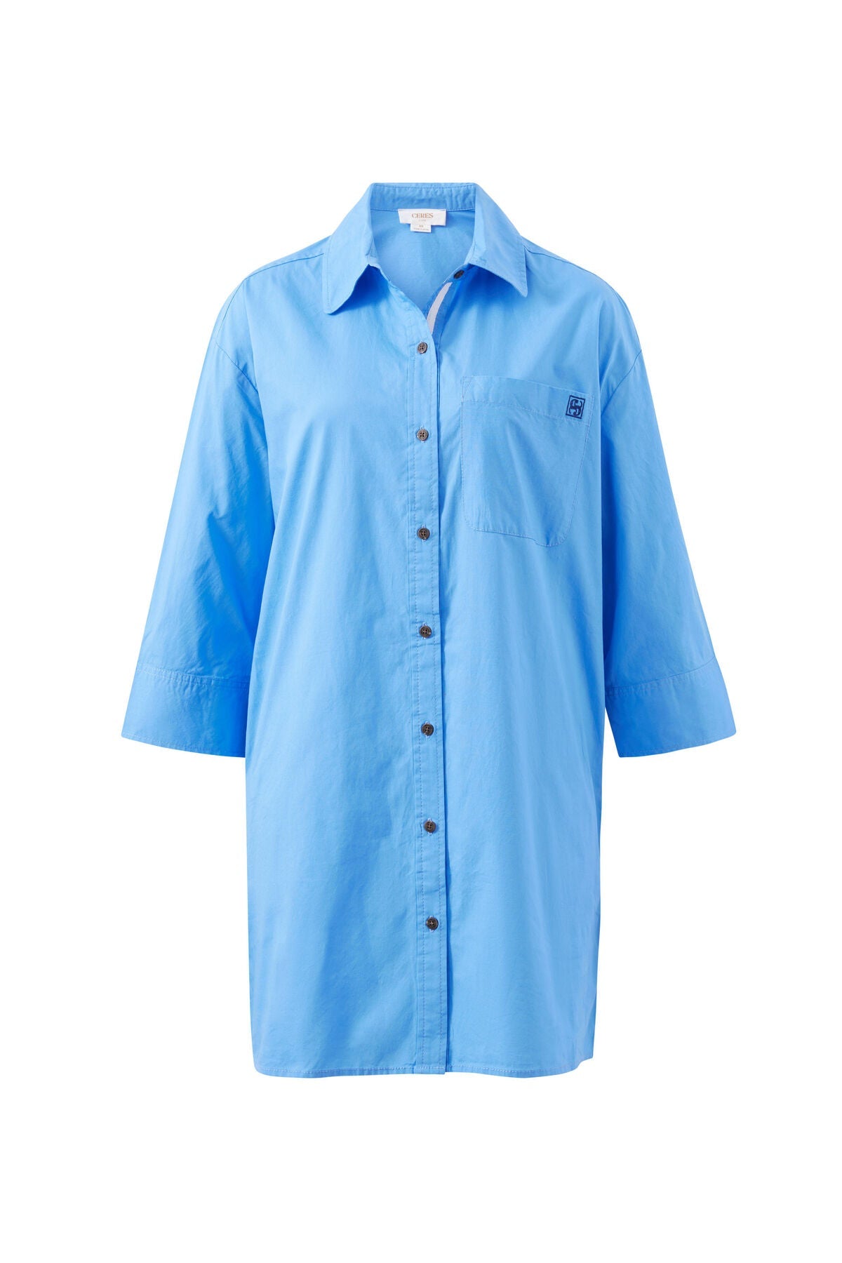 Anna Shirt Dress (Amalfi Blue) - Something For Me