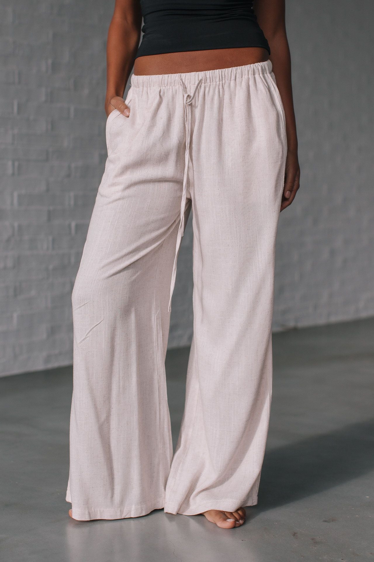 Berlin Side Stripe Pant (Natural) - Something For Me