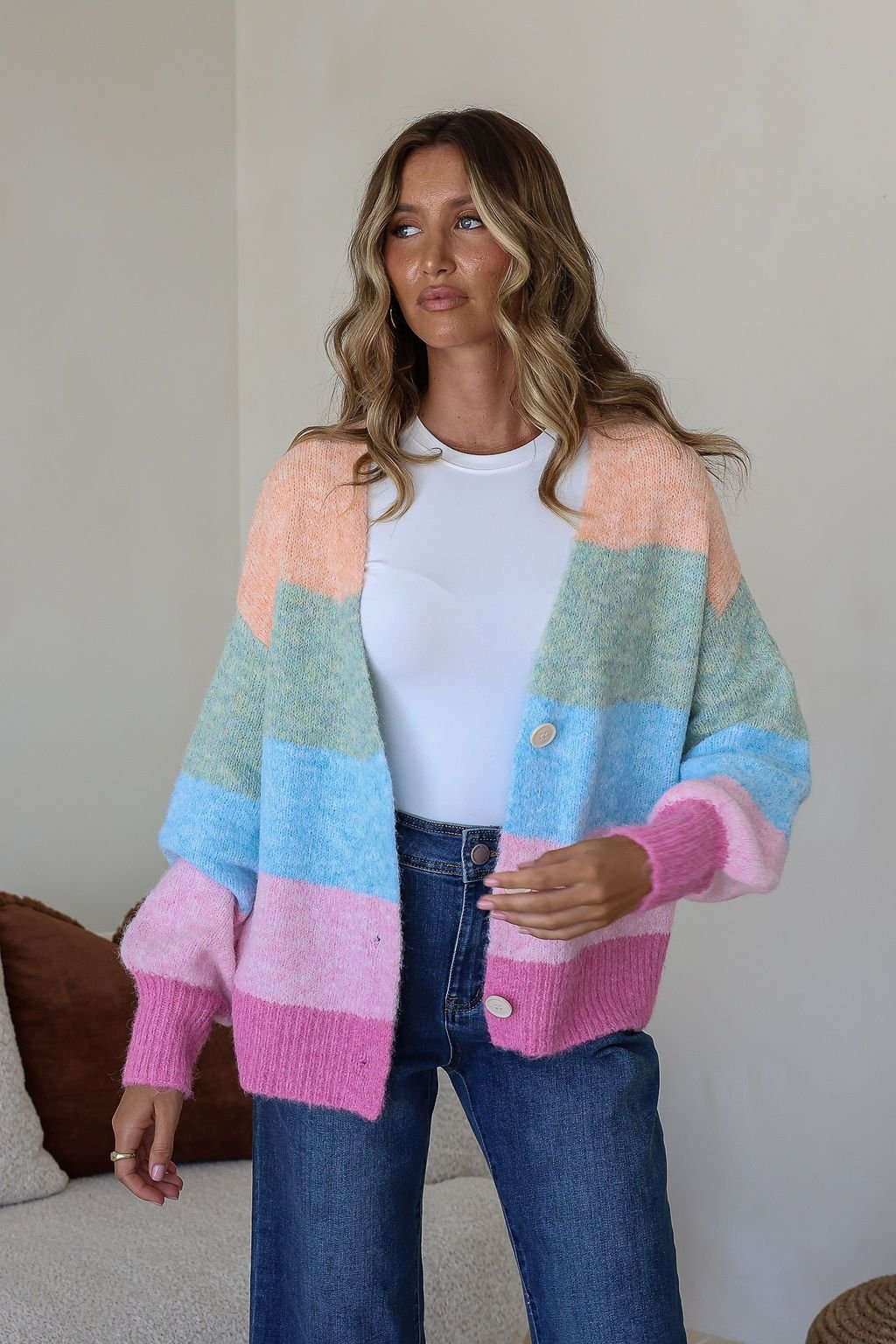 Cali Multi Stripe Cardigan - Something For Me