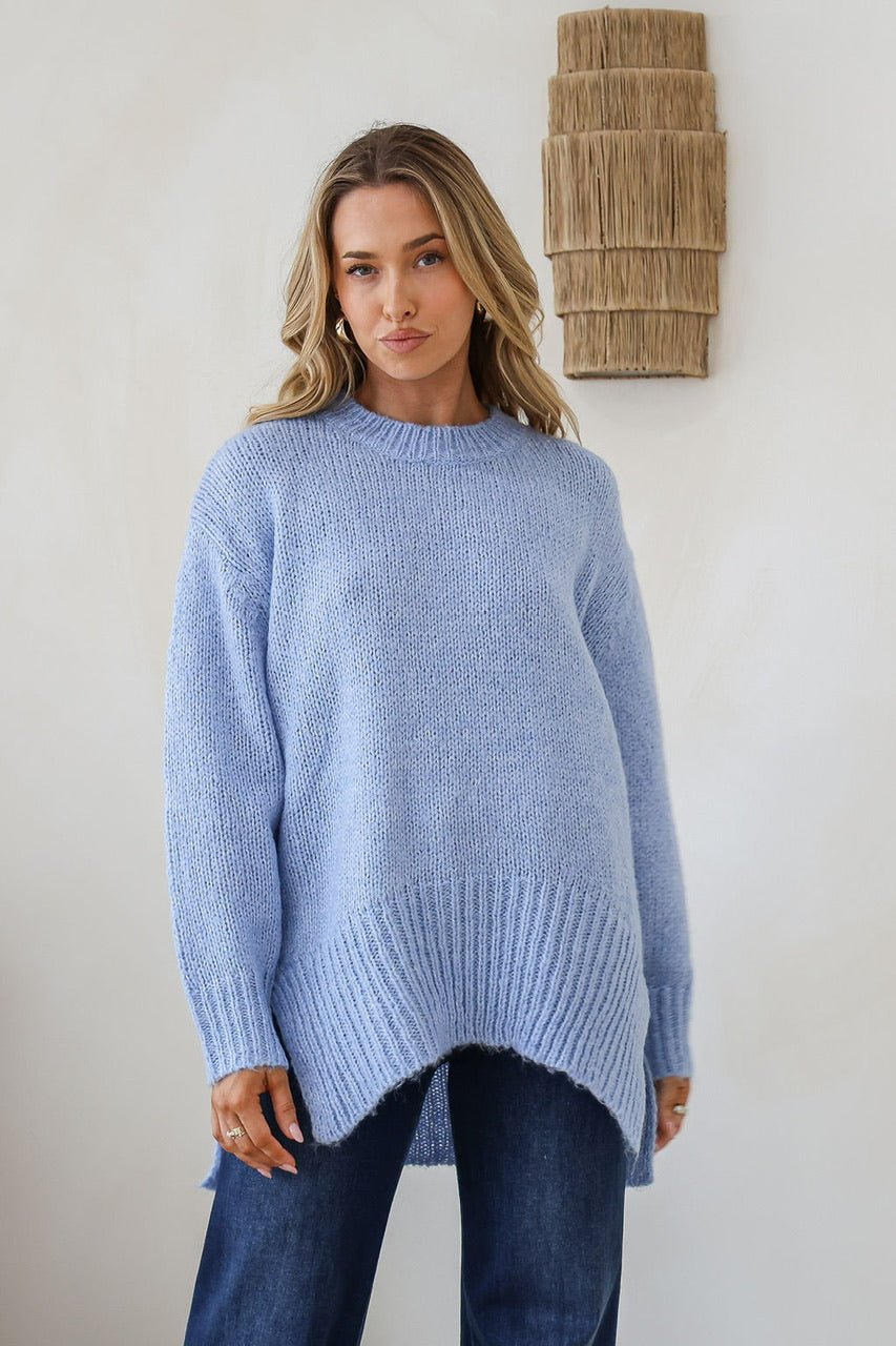 Canyon Slouch Knit (Soft Blue) - Something For Me