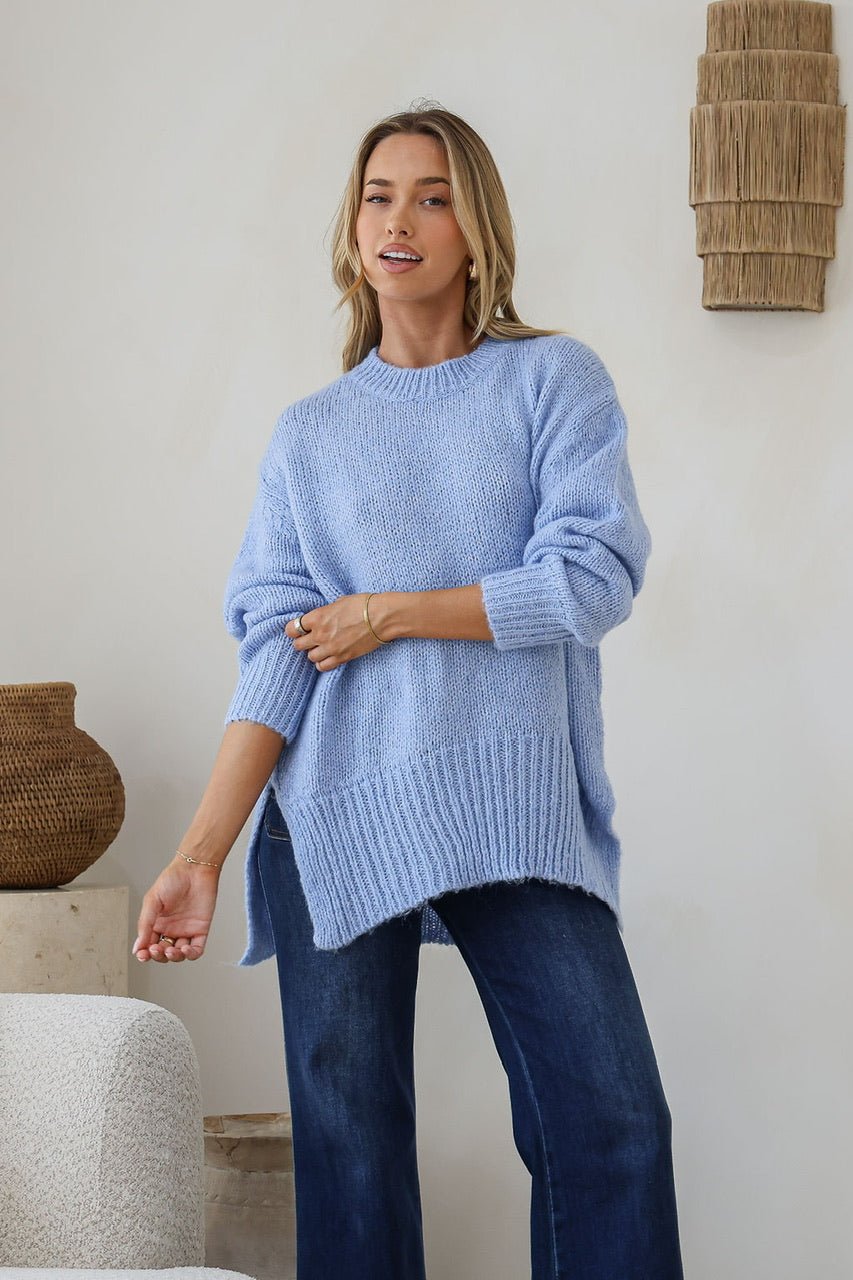 Canyon Slouch Knit (Soft Blue) - Something For Me