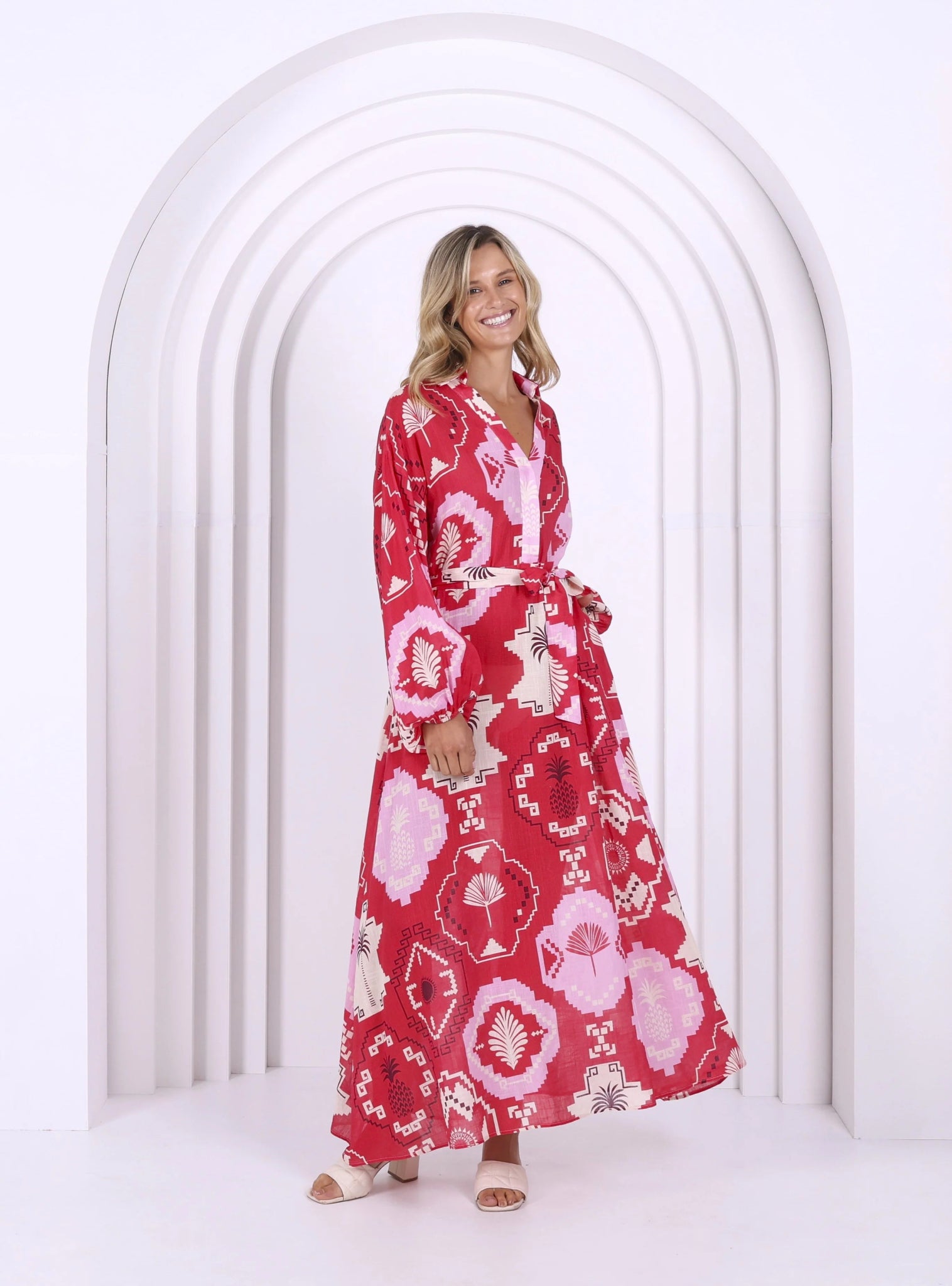 Capri Dress (Red Print) - Something For Me