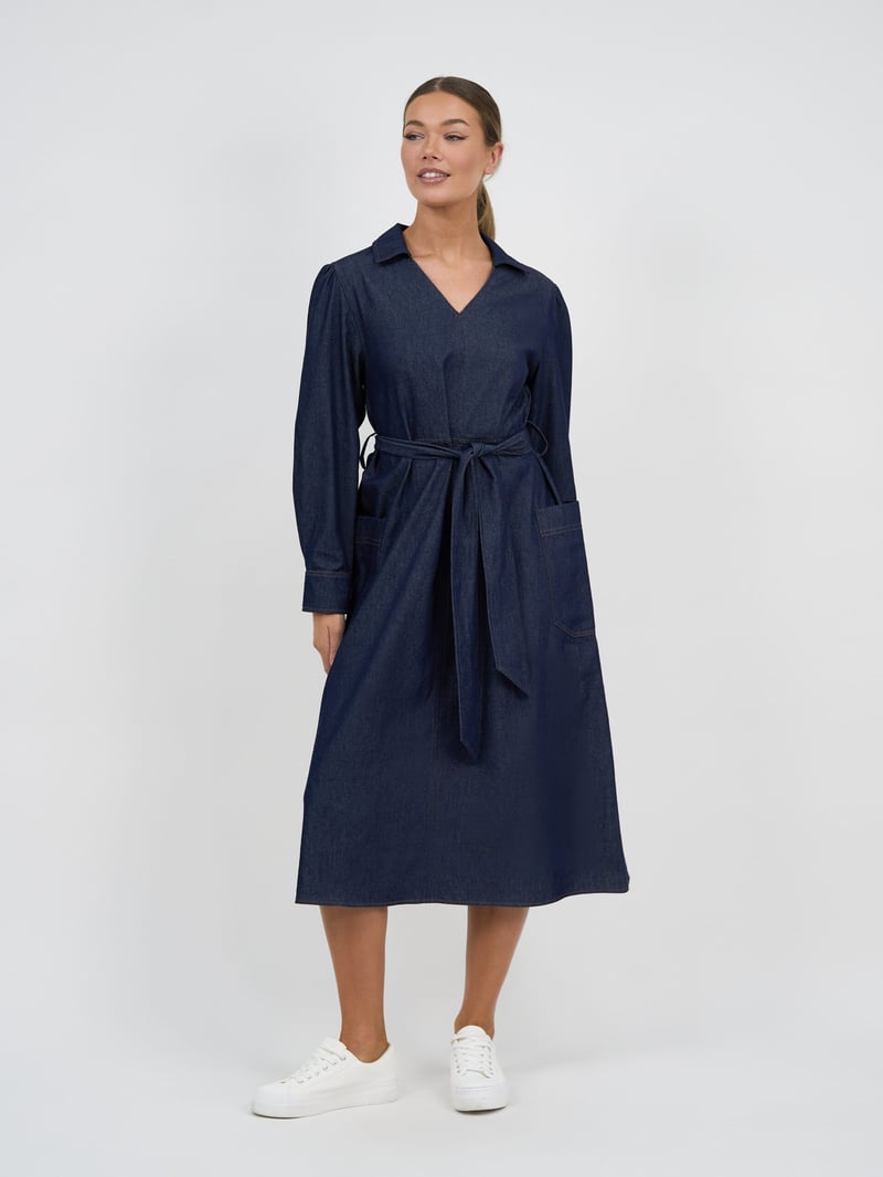 Collared Denim Dress