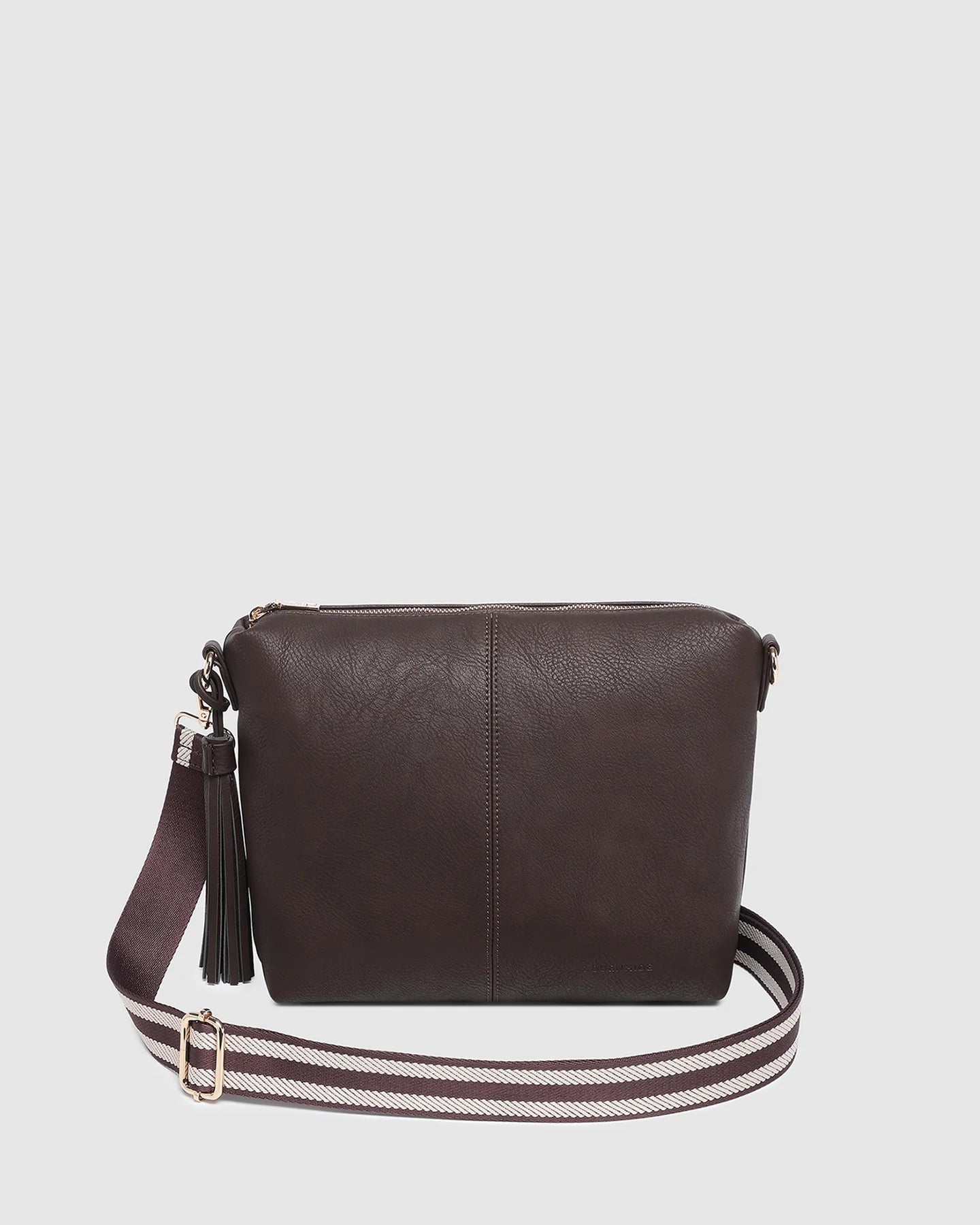 Daisy Stripe Crossbody Bag (Chocolate) - Something For Me