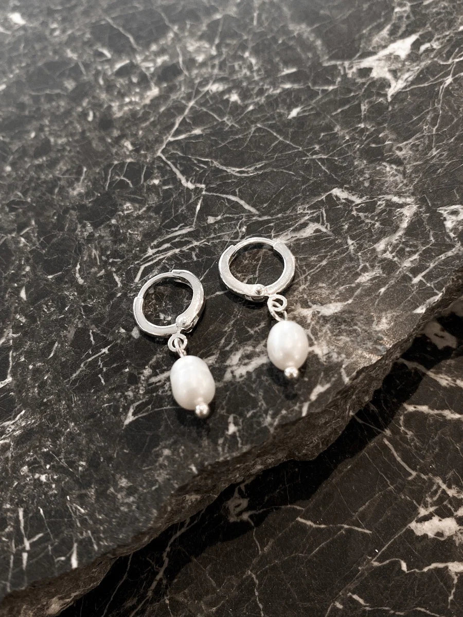 Daphne Silver Plated Pearl Earrings - Something For Me