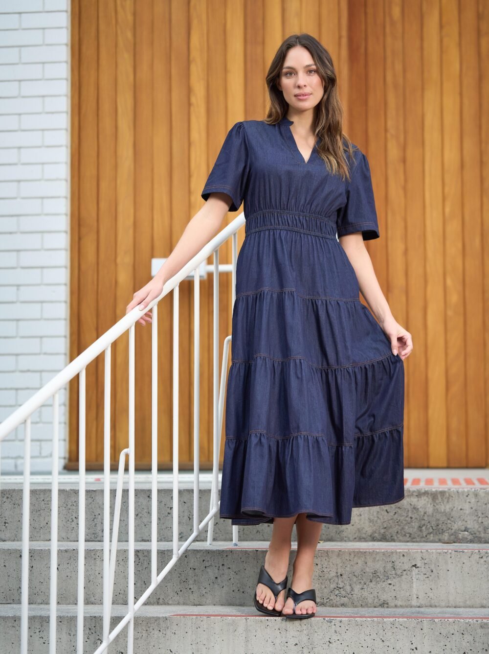 something navy denim dress Buy Simply Be Blue Cinched Denim Mini Dress from Next USA