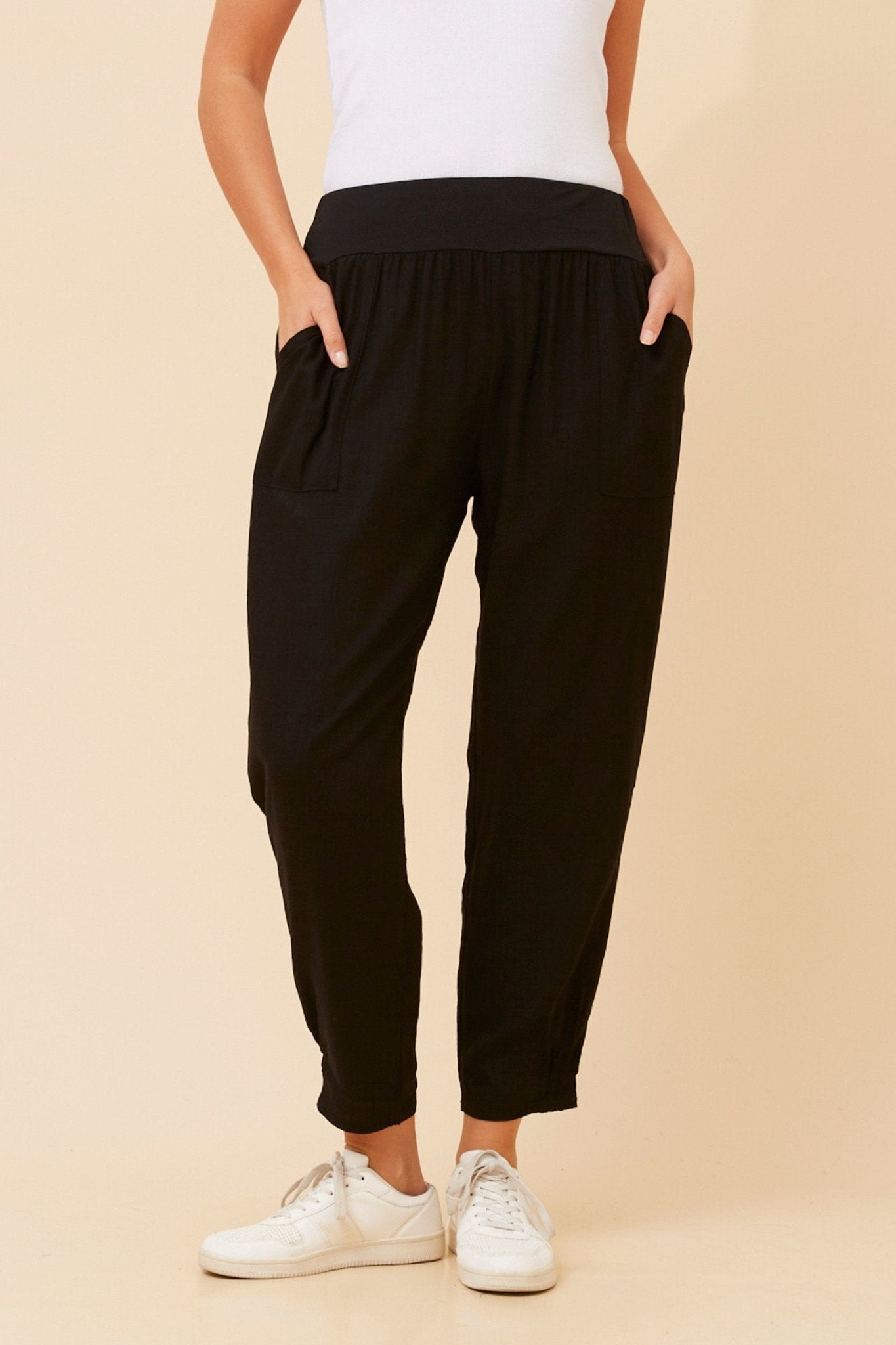 Finn Linen Pants (Black) - Something For Me