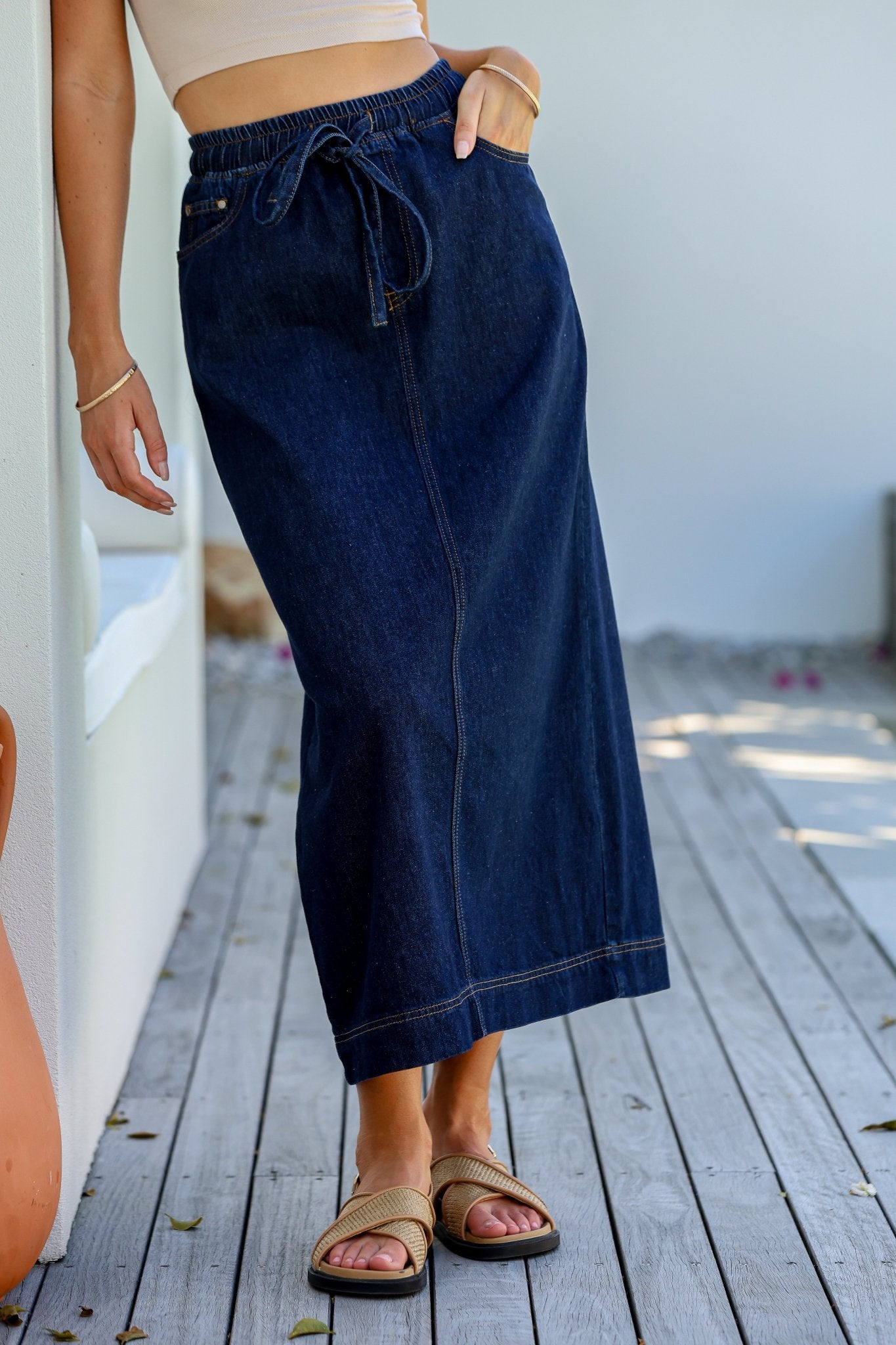 Jemma Skirt (Dark Denim) - Something For Me