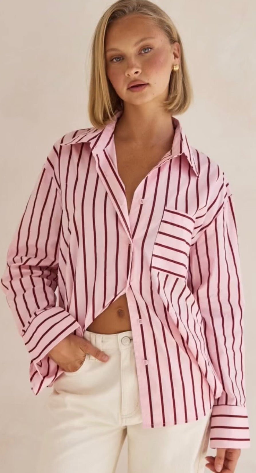 Lucy Red Stripe Shirt - Something For Me