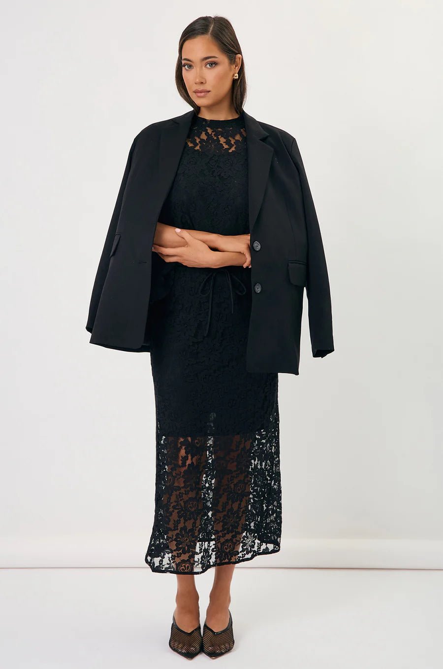 Mae Lace Skirt (Black) - Something For Me