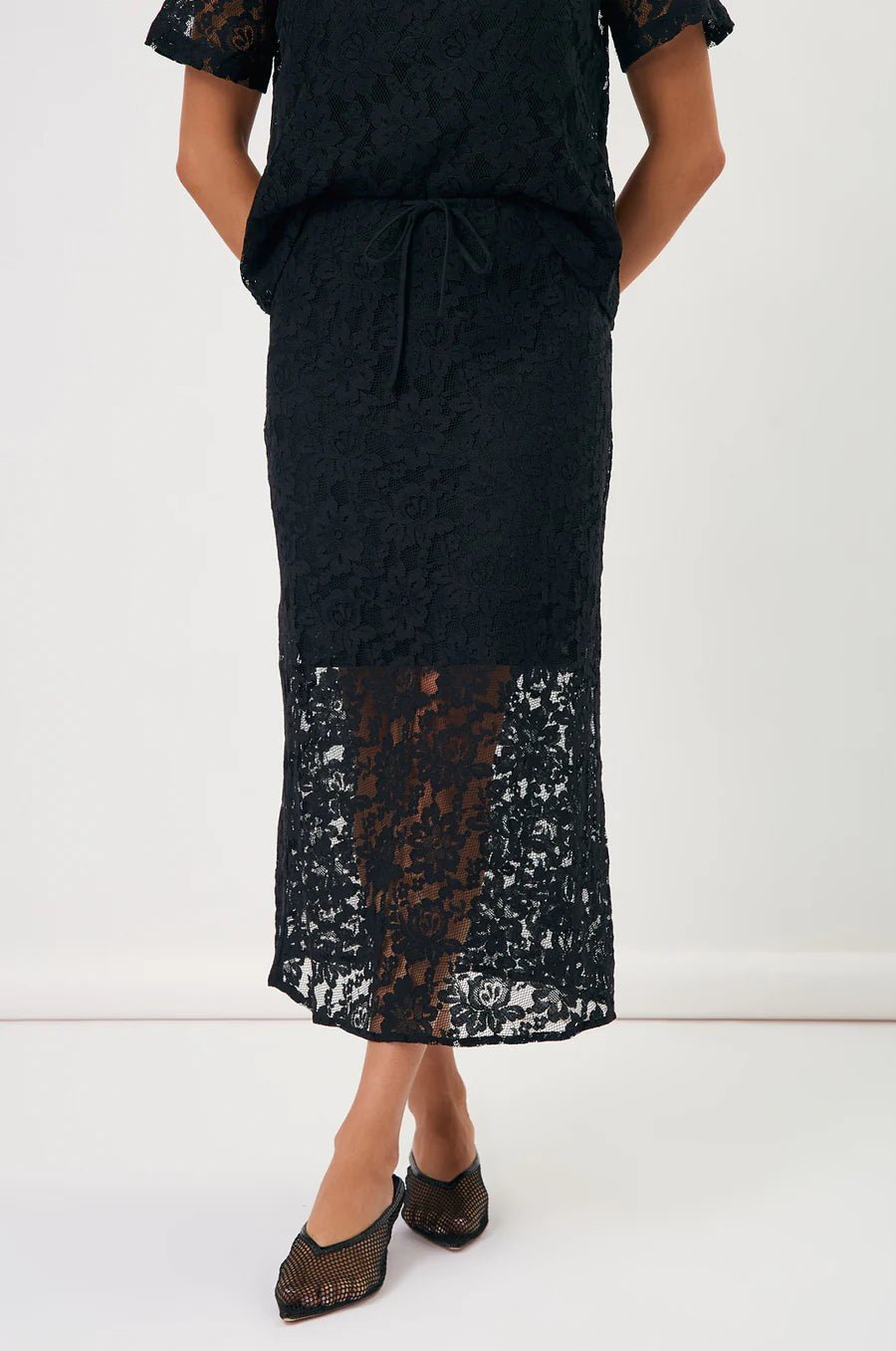 Mae Lace Skirt (Black) - Something For Me