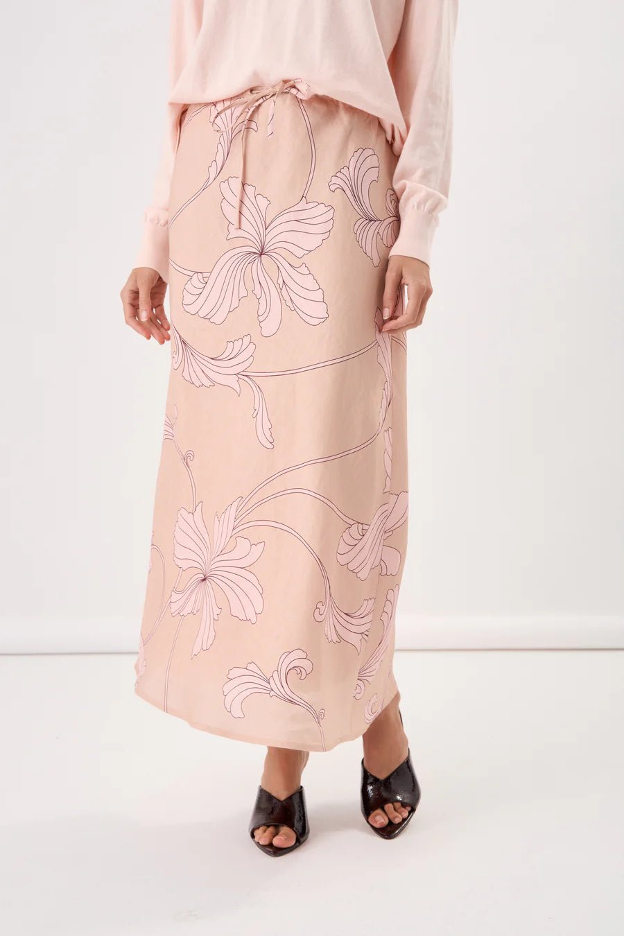 Mae Salvador Print Maxi Skirt (Print) - Something For Me