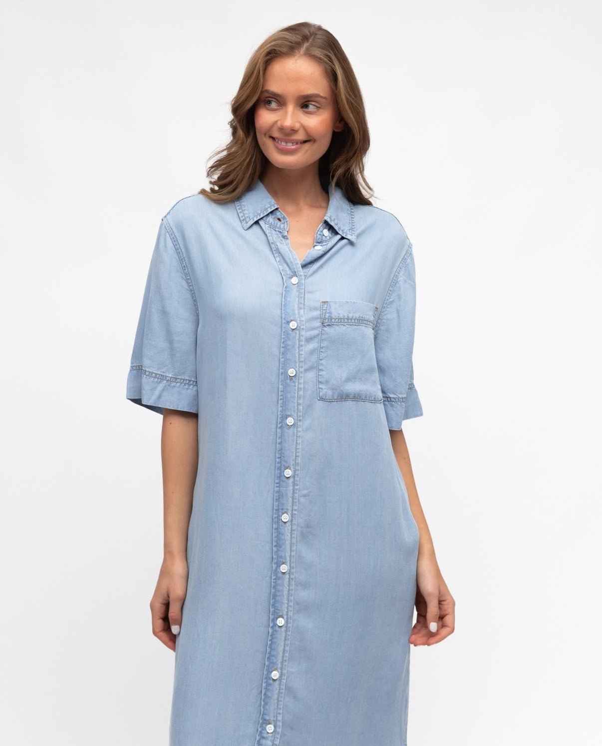 Myla Dress (Light Wash) - Something For Me
