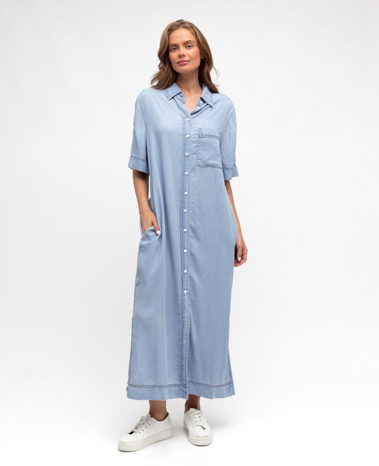 Myla Dress (Light Wash) - Something For Me