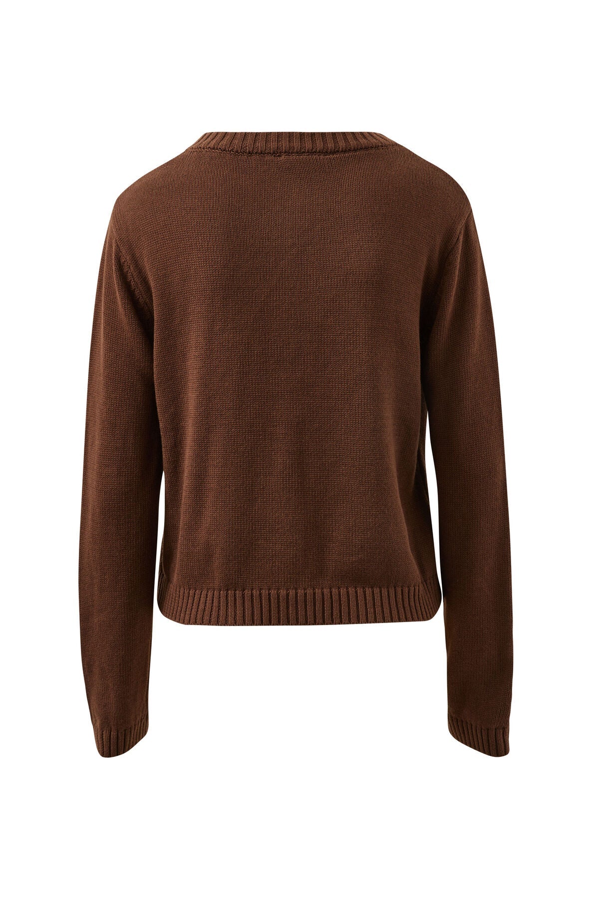 Nelly Long Sleeve Knit Cardi (Chocolate) - Something For Me