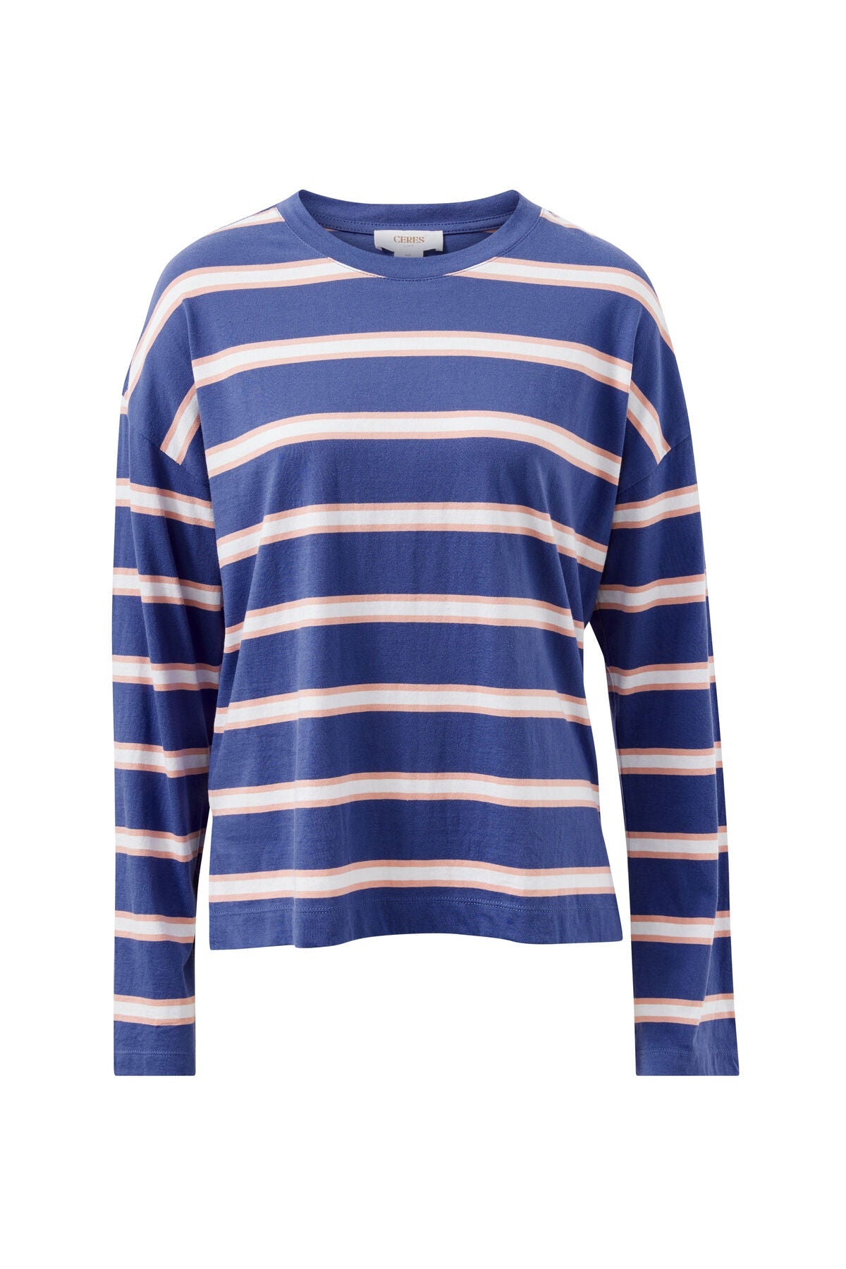 Scout Slouchy Long Sleeve Tee (Washed Navy/Pink Clay) - Something For Me