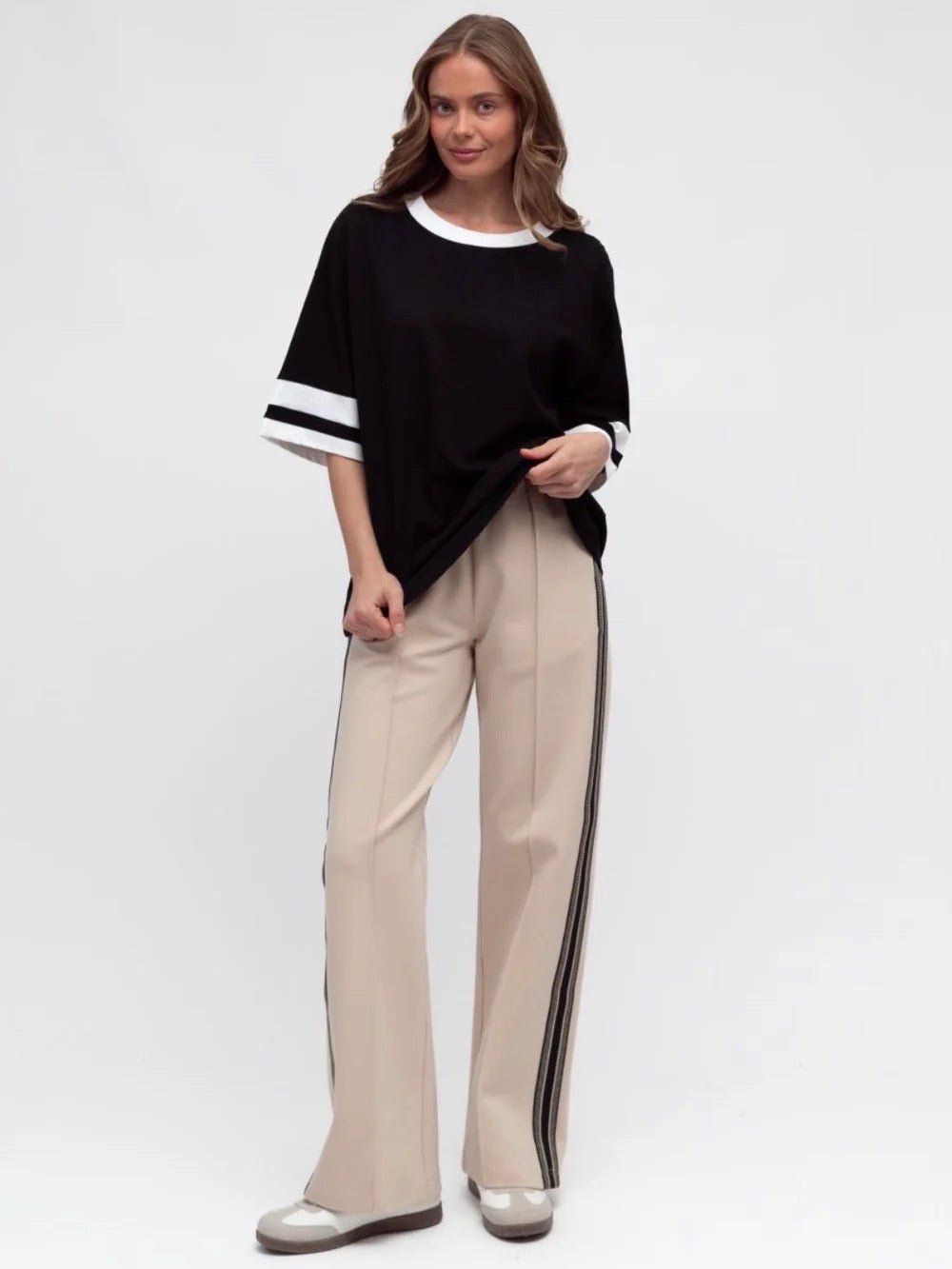 Talia Track Pants (Sand) - Something For Me