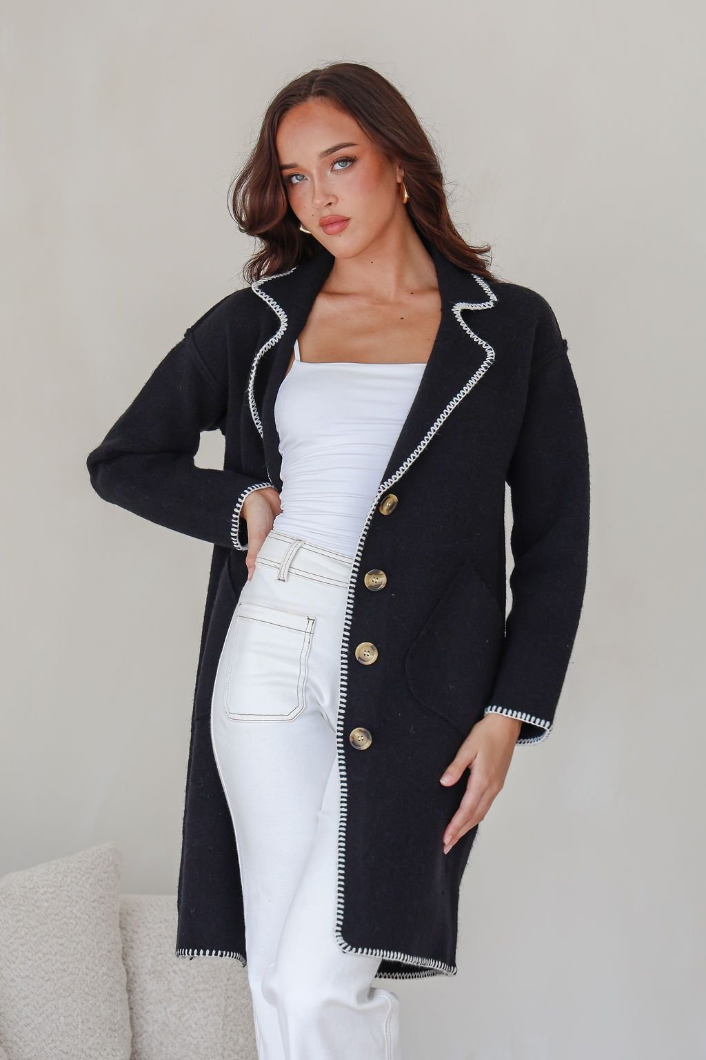 Thea Cardigan (Black) - Something For Me