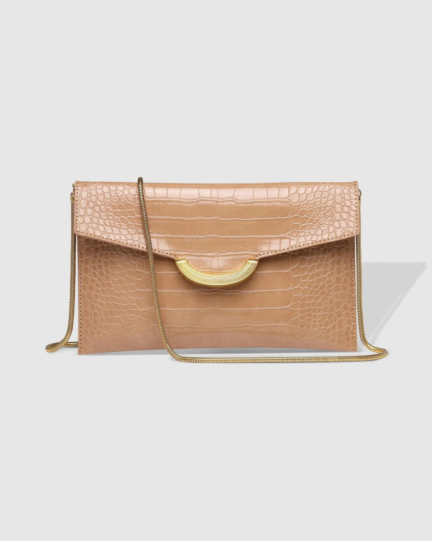 Zoe Clutch (Croc Camel) - Something For Me