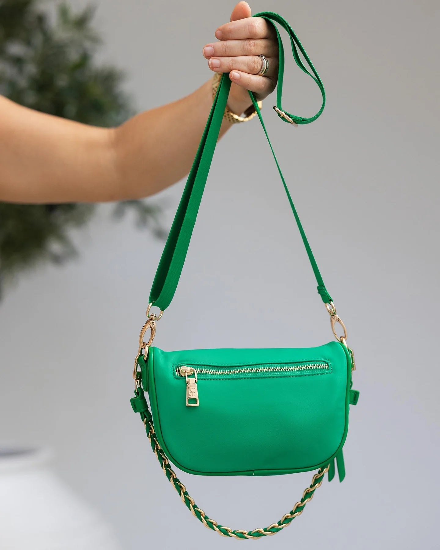 Halsey Nylon Sling Bag (Apple Green) - Something For Me