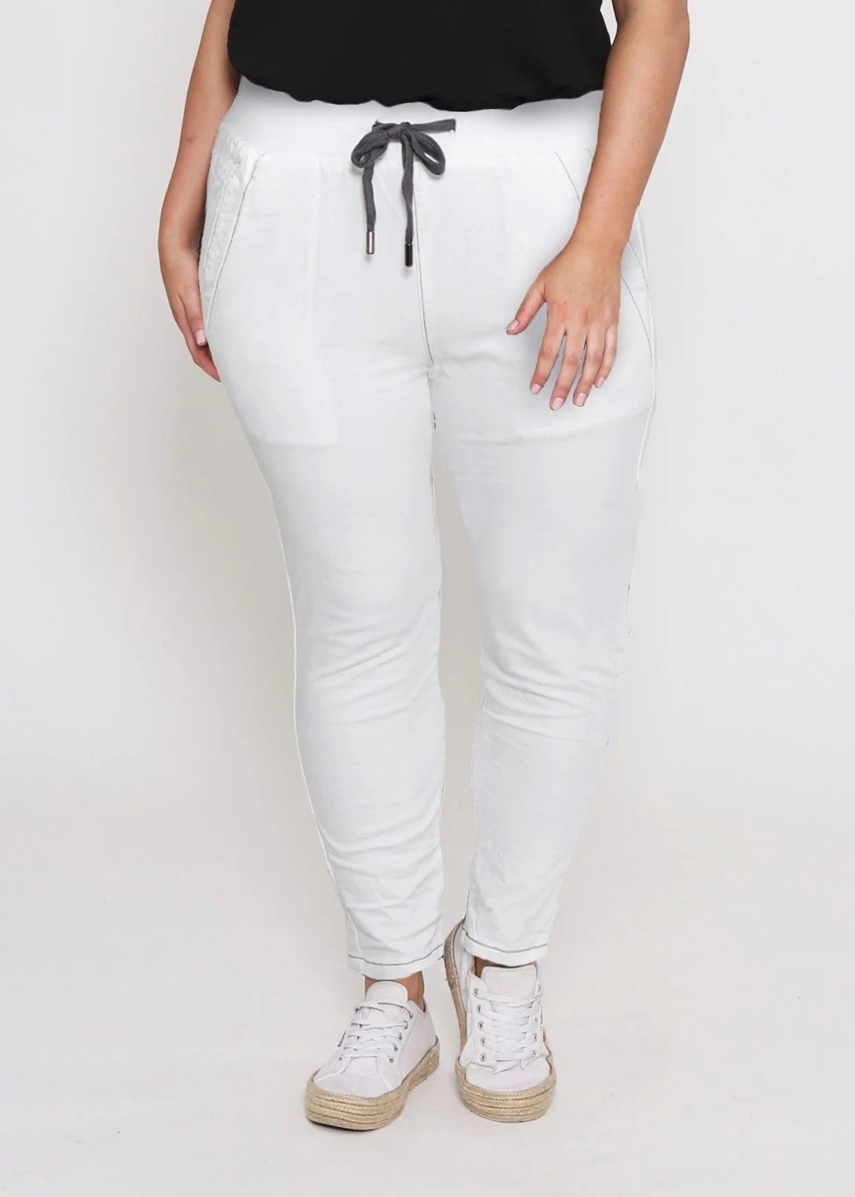 Riley Jogger (White) - Something For Me