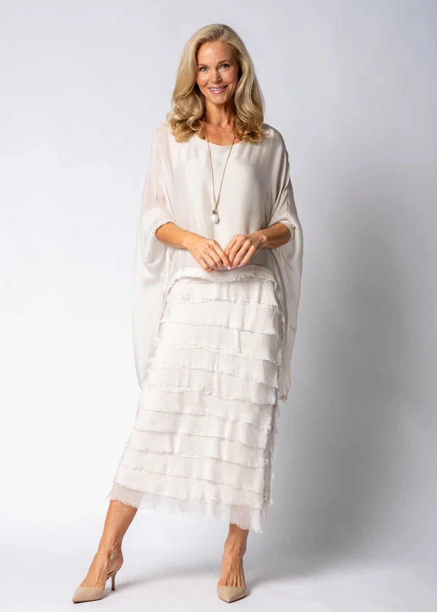 Candie Silk Dress (Latte)