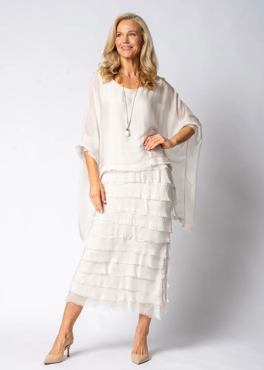 Candie Silk Dress (Latte)