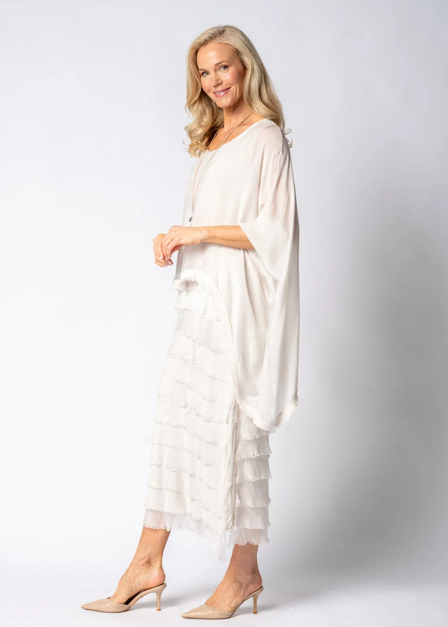 Candie Silk Dress (Latte)