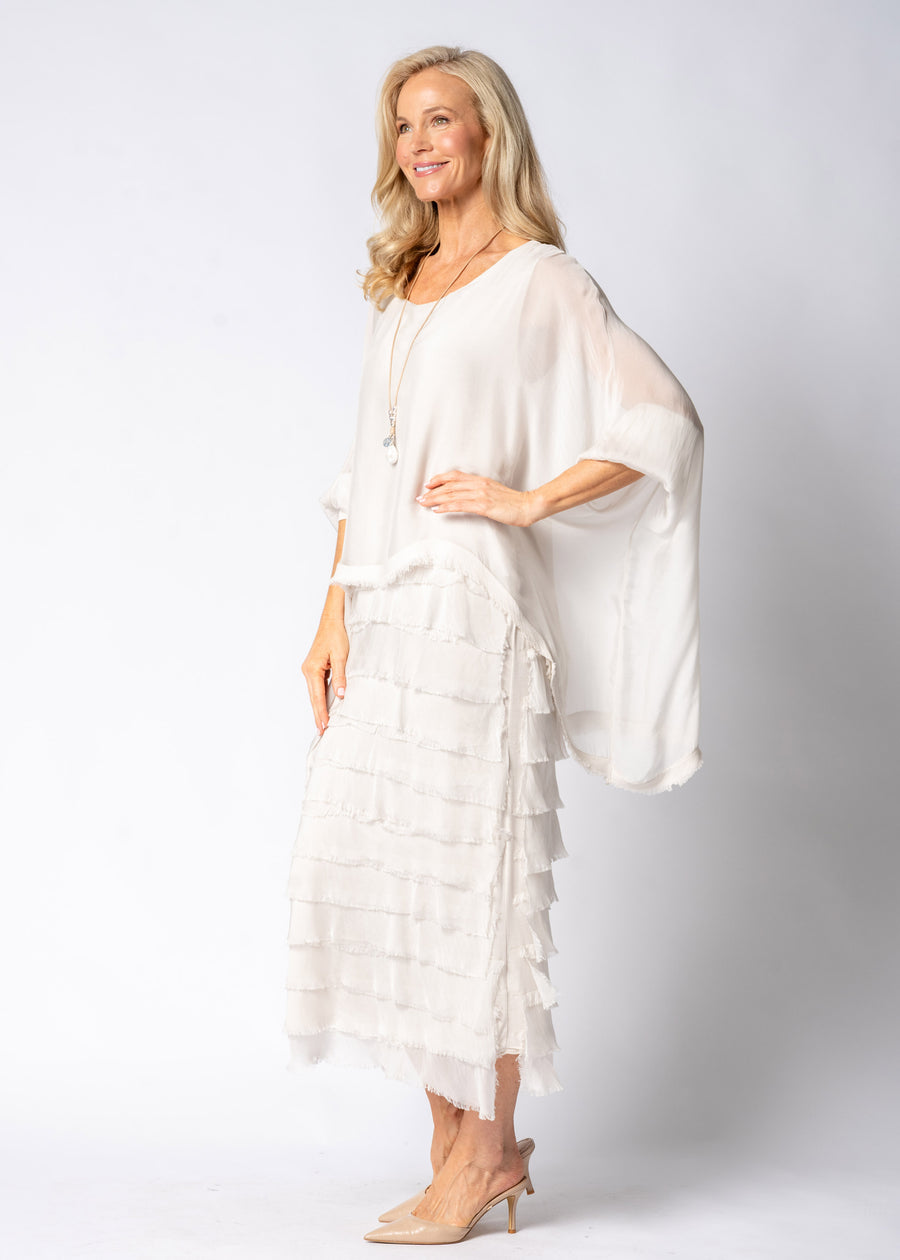 Candie Silk Dress (Latte)