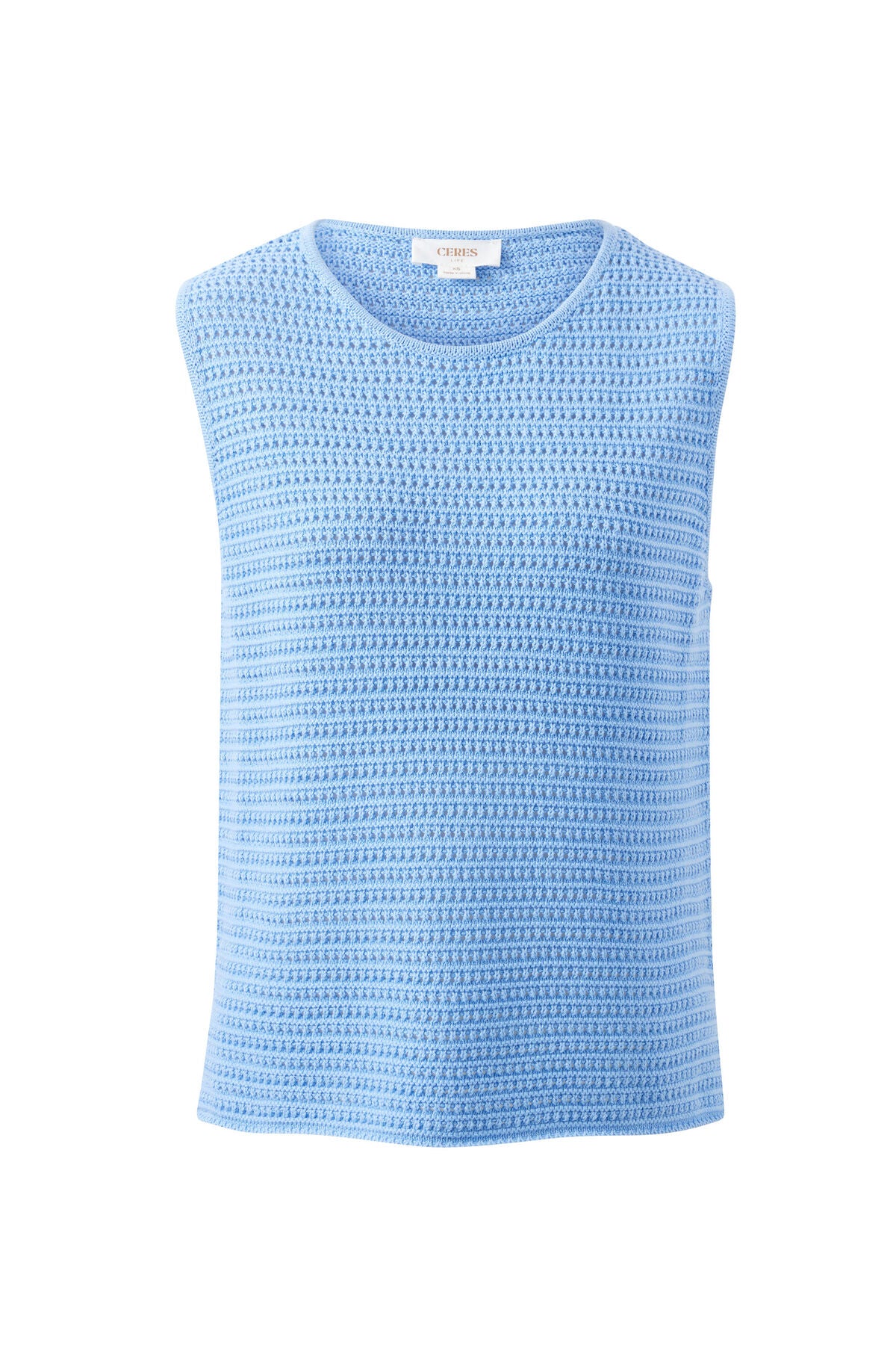 Margot Mesh Knit Tank (Sky Blue)