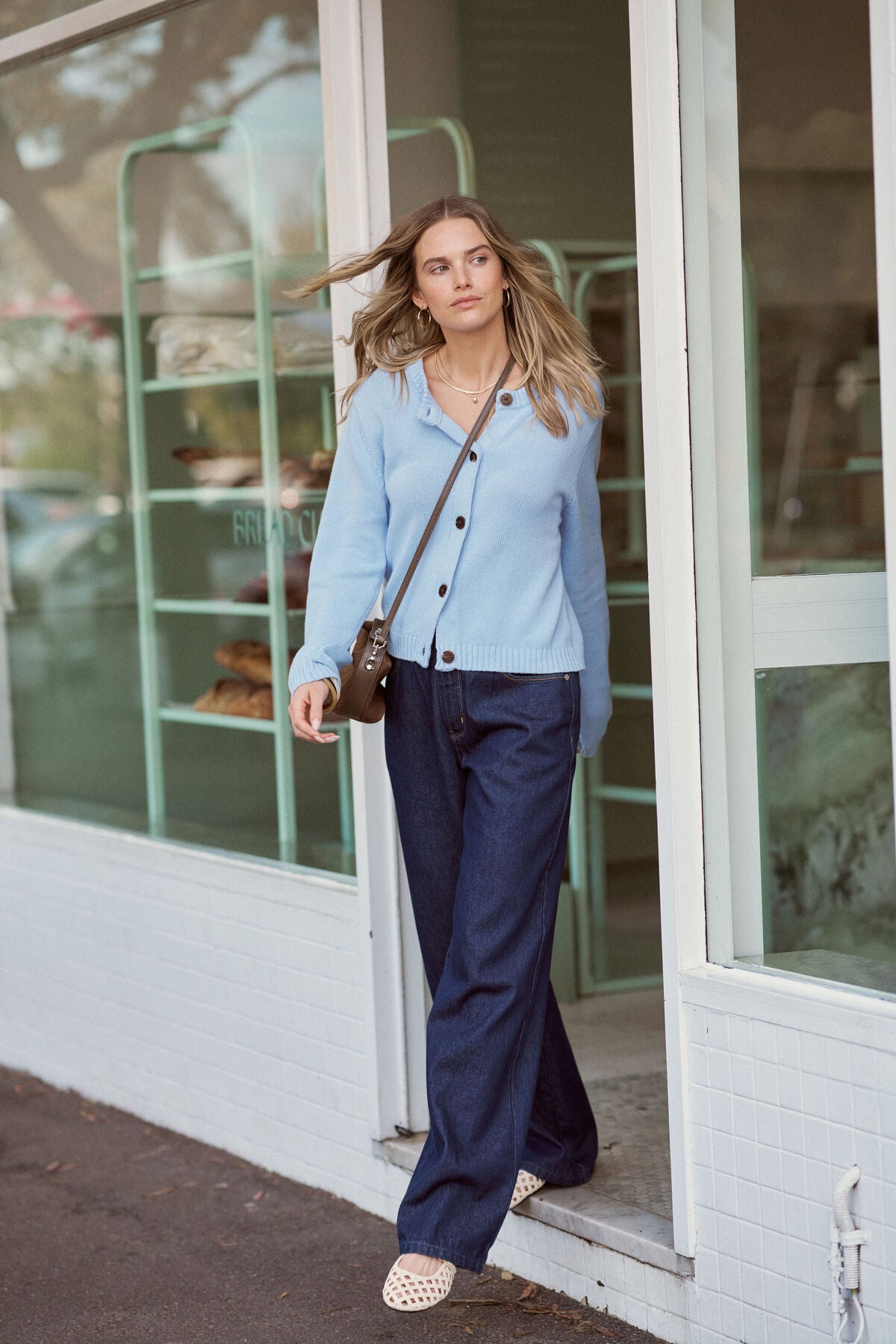 Nelly Long Sleeve Knit Cardi (China Blue)