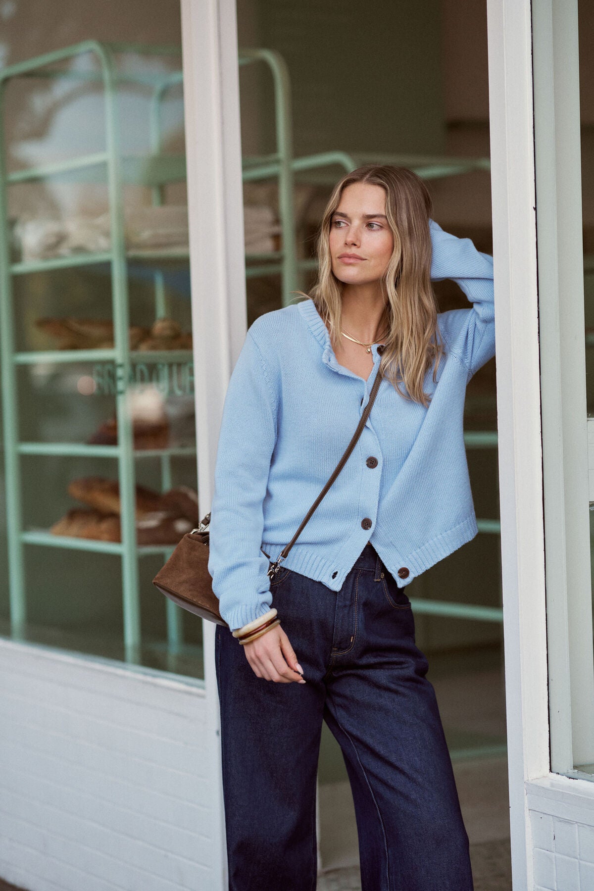 Nelly Long Sleeve Knit Cardi (China Blue)