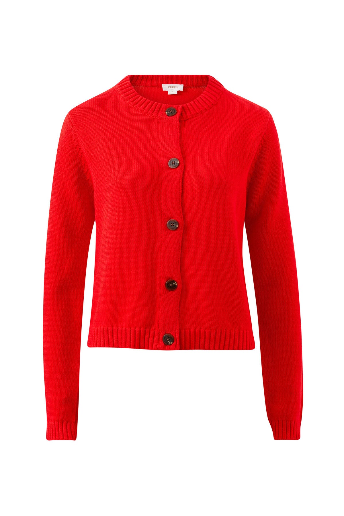 Nelly Long Sleeve Knit Cardi (Fiery Red)