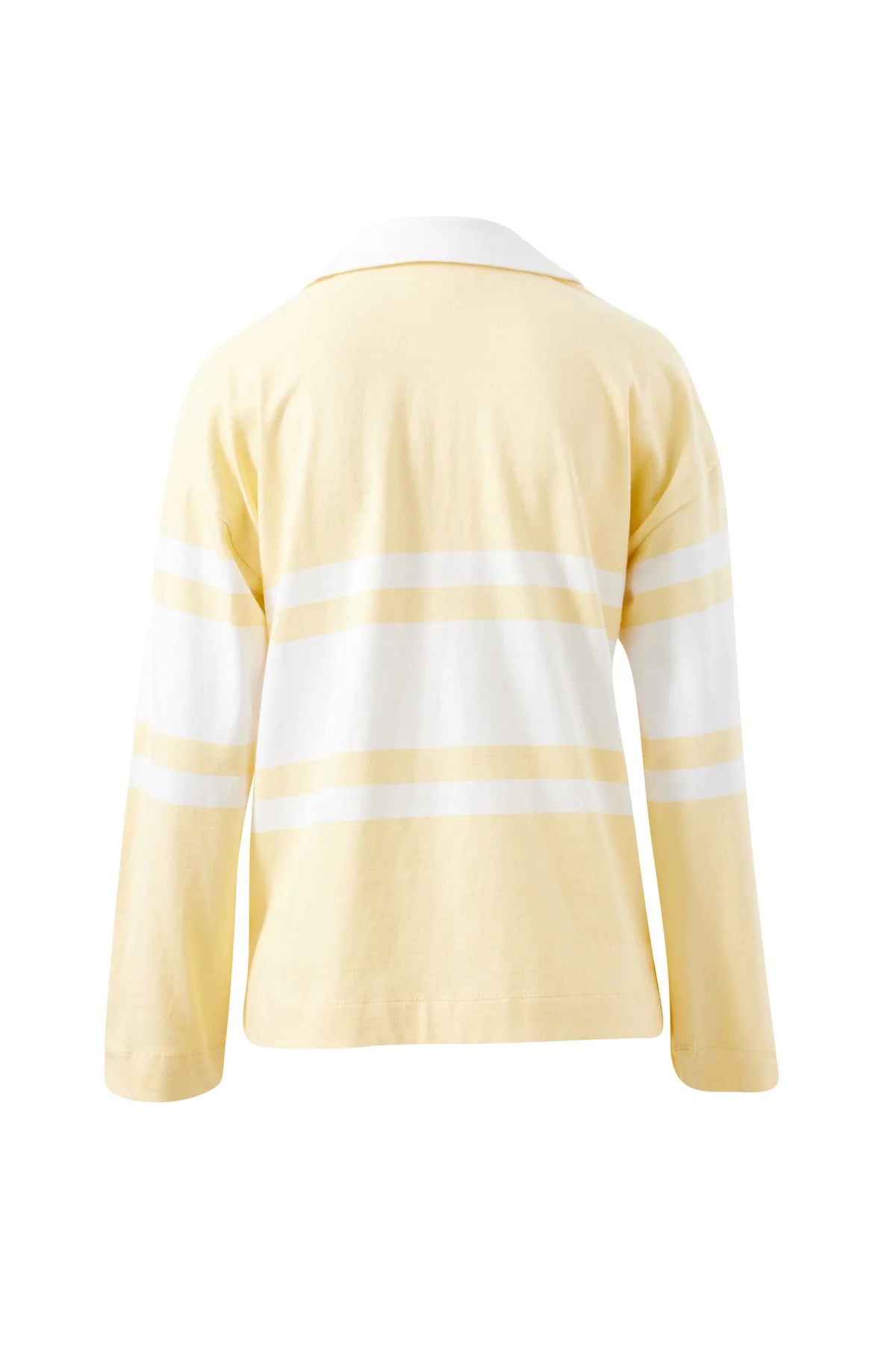 Shelby Slouchy Rugby Top (Butter/White Placement Stripe)