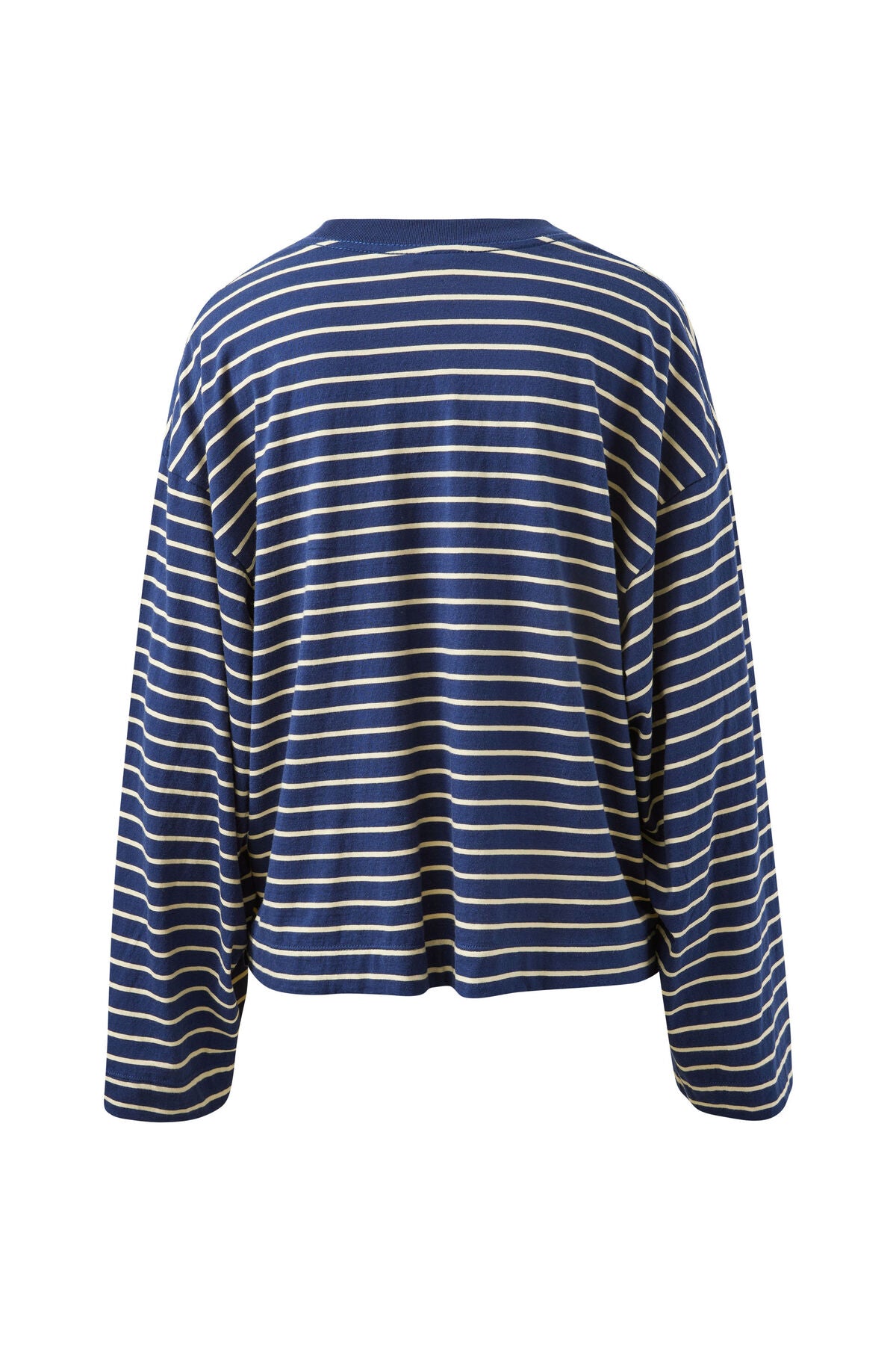 Beau Long Sleeve Slouchy Tee (Heritage Navy/Marshmallow Stripe)