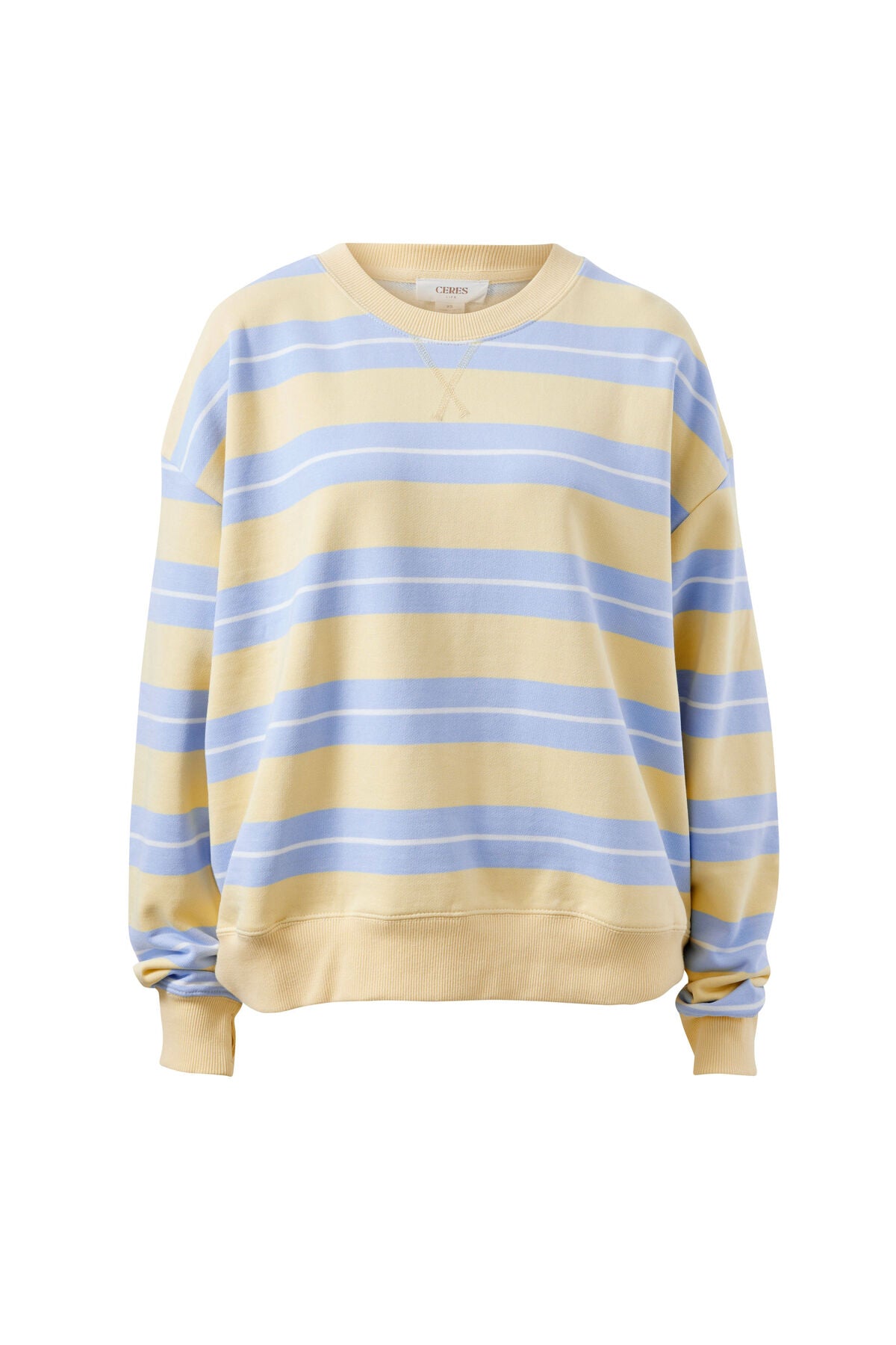 Romy Crew (Butter/China Blue Stripe)