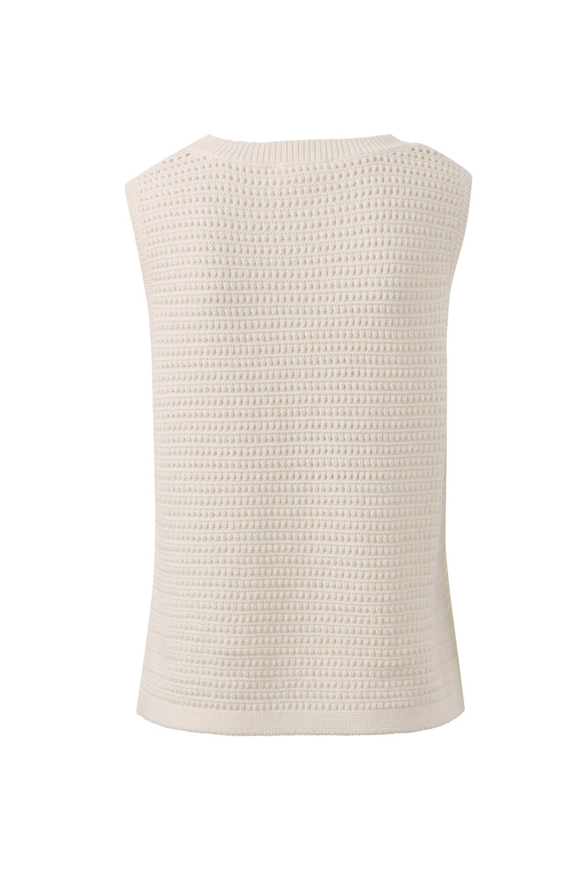 Maddy Mesh Knit Tank (Milk)