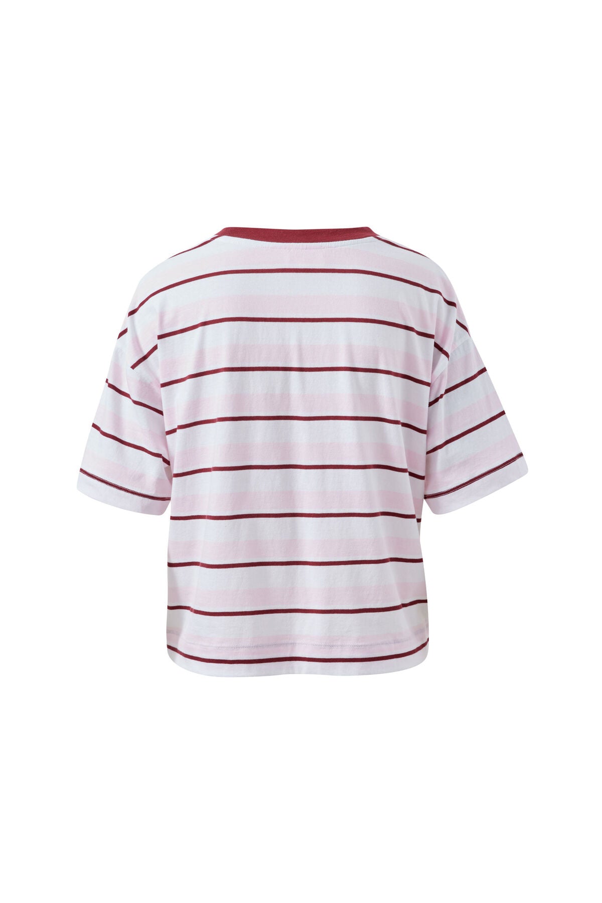 Brea Boxy Tee (Sunfaded Pink/Mulburry Stripe)