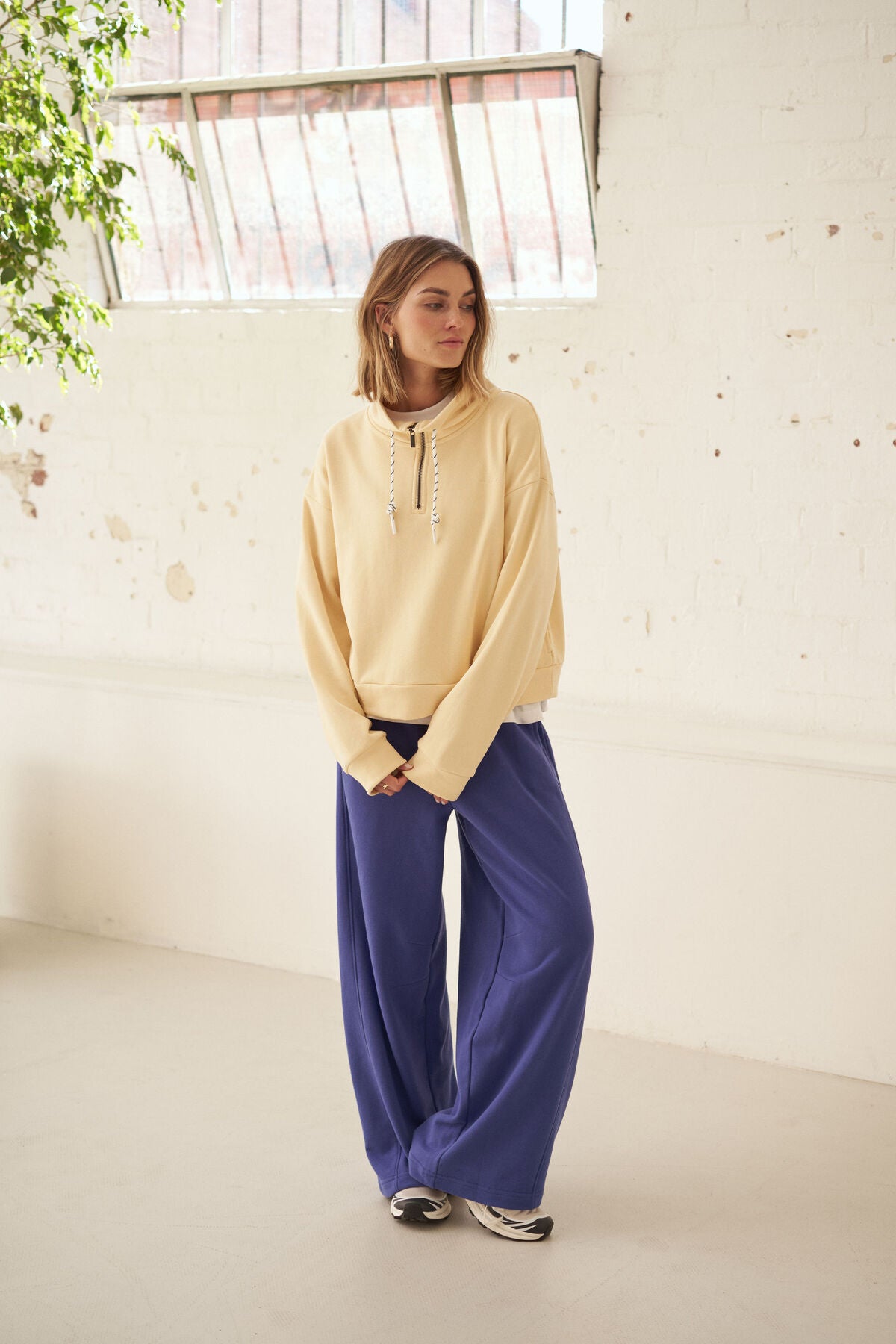 Eva Sporty Half Zip (Butter)