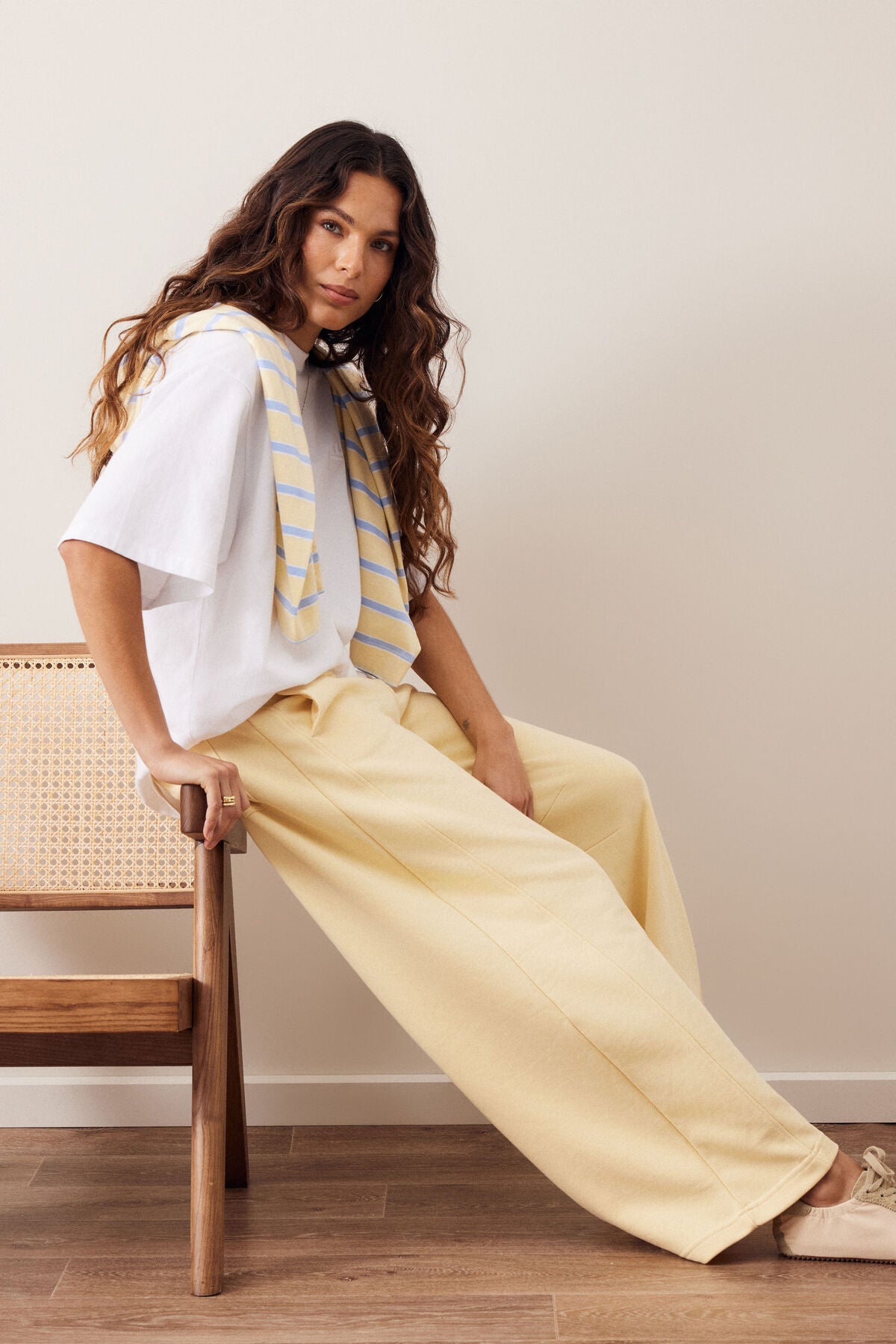 Halle Barrel Trackpant (Butter)