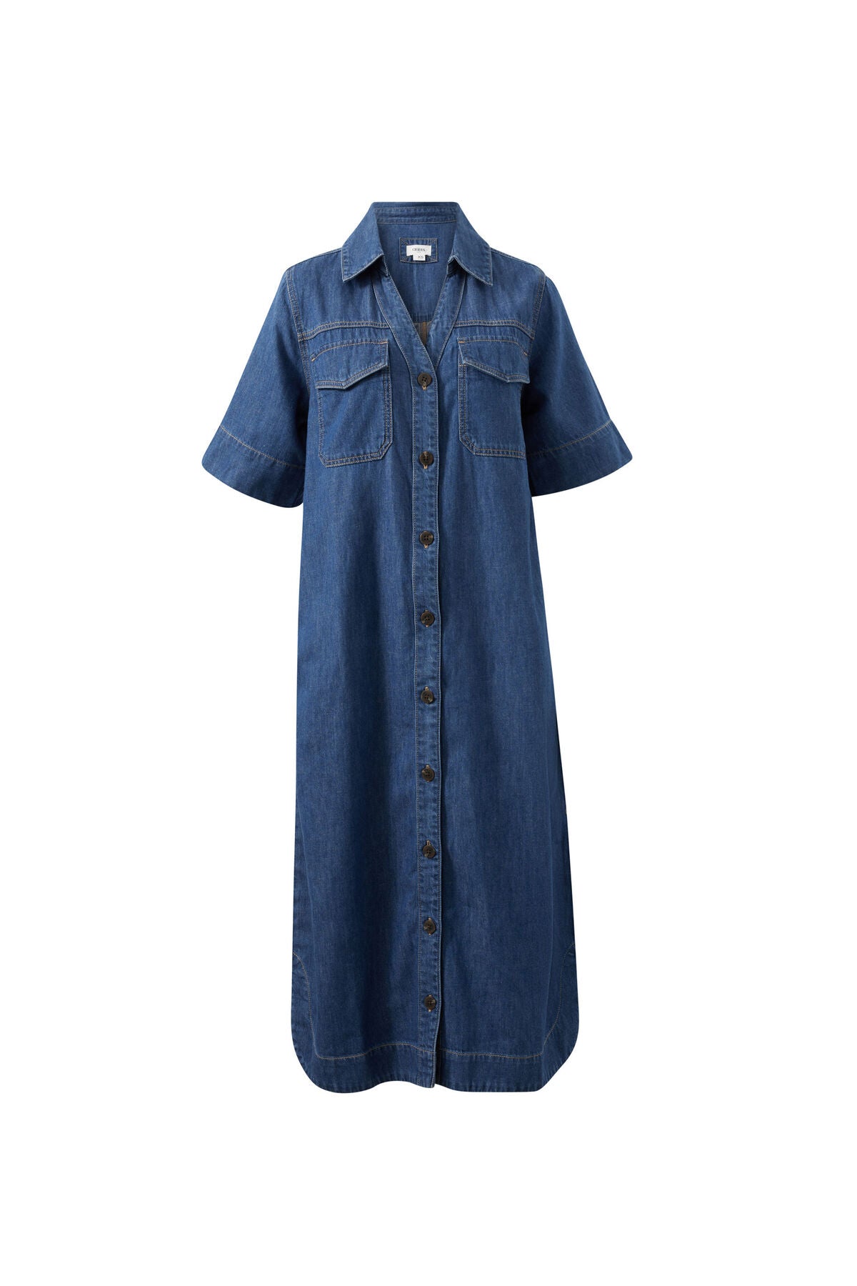 Sloane Short Sleeve Midi Dress (True Indigo)