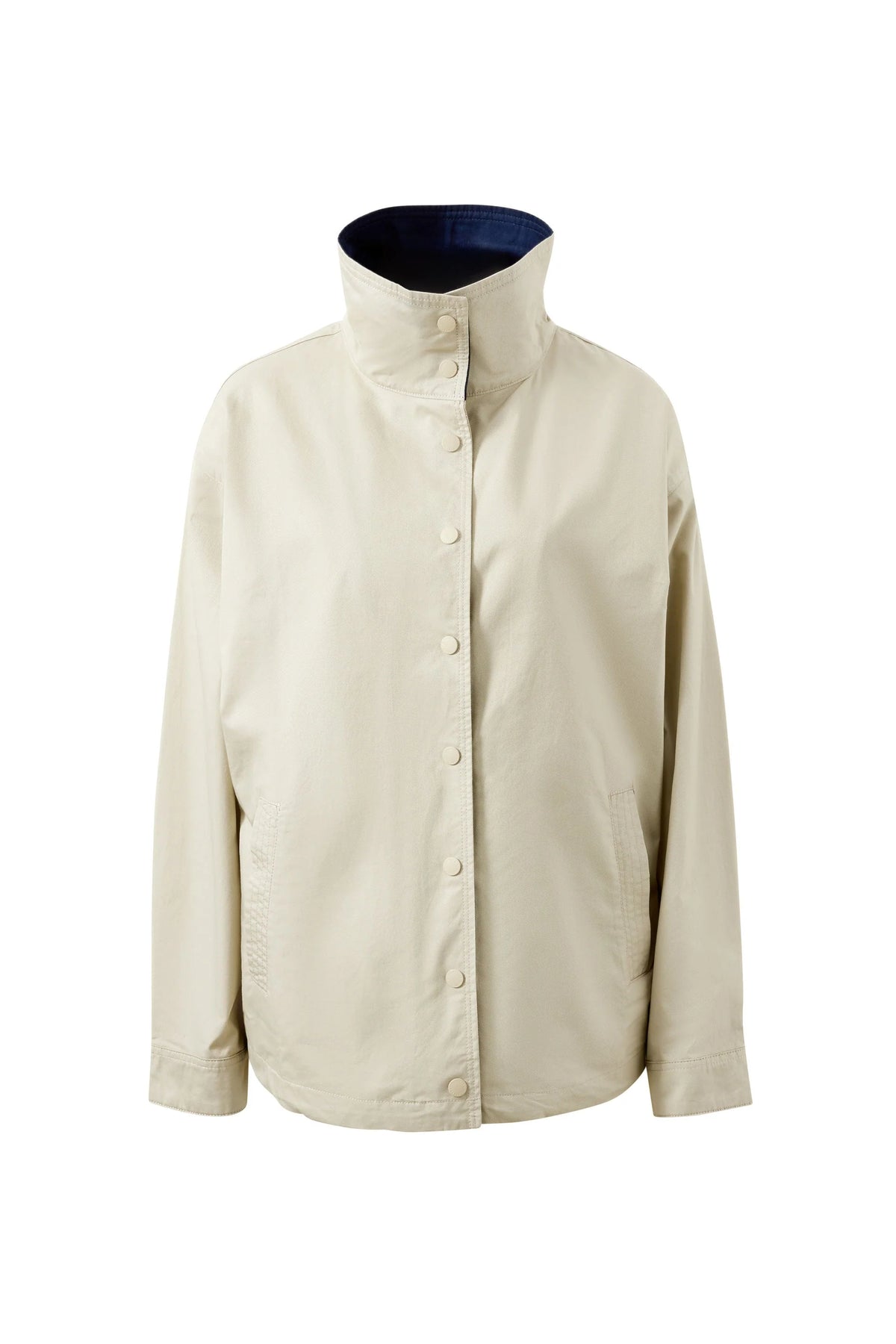 Tess Funnel Neck Jacket (Stone)