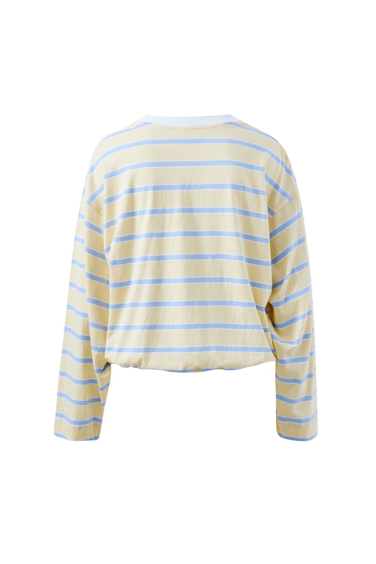 Beau Tie Slouchy Tee (Butter/China Blue Stripe)