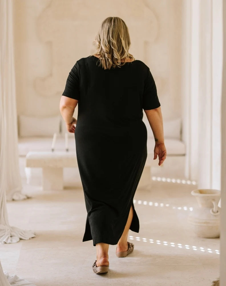 Harper Slip Dress (Black)