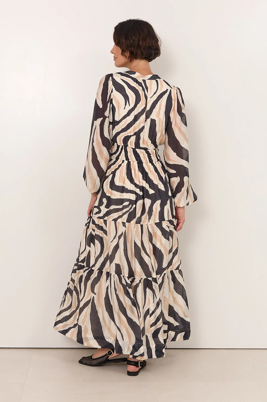 Violette Zebra Print Maxi Dress