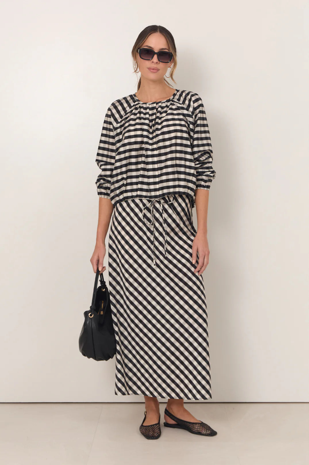 Mae Gingham Maxi Skirt