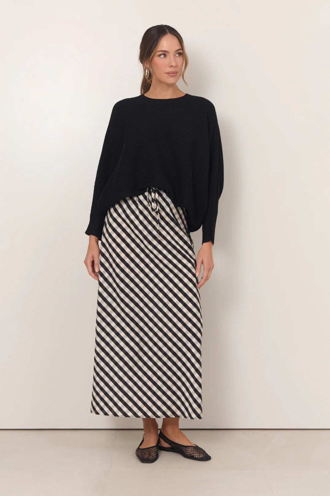 Mae Gingham Maxi Skirt
