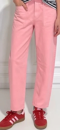 Leo Barrel Jeans (Sand Blush)