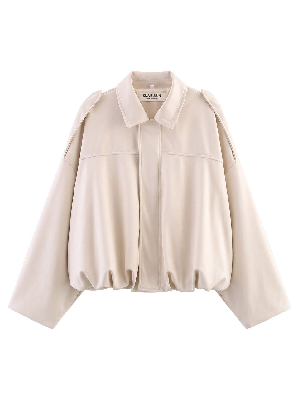Suede Bomber Jacket (Cream)
