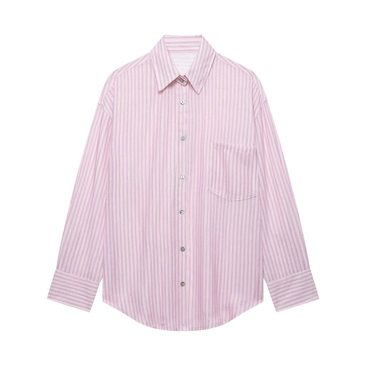 Stripe Boyfriend Shirt (Pink)